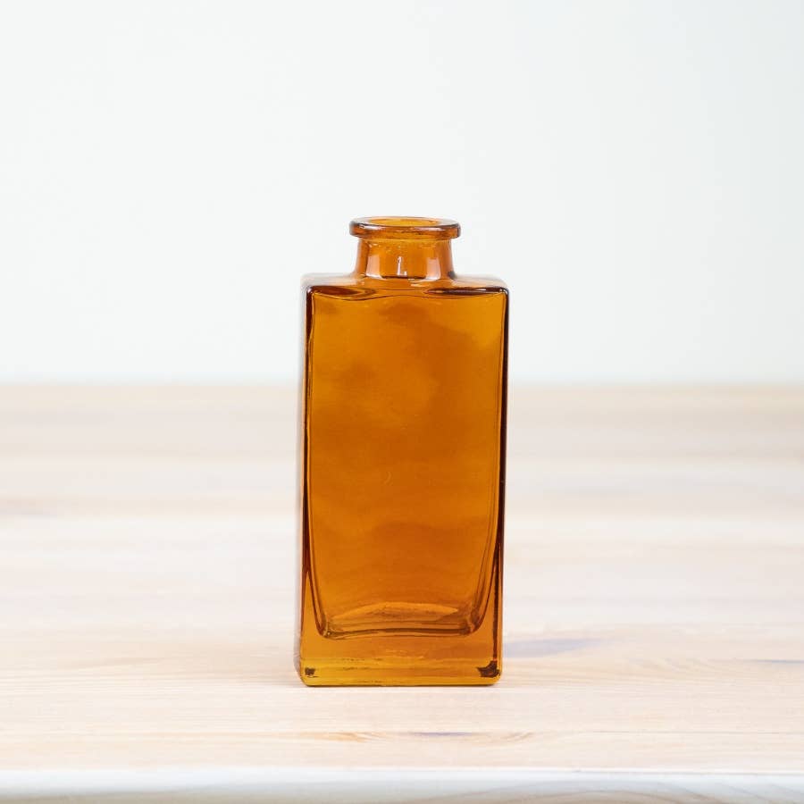 Amber Glass Vase, 12cm