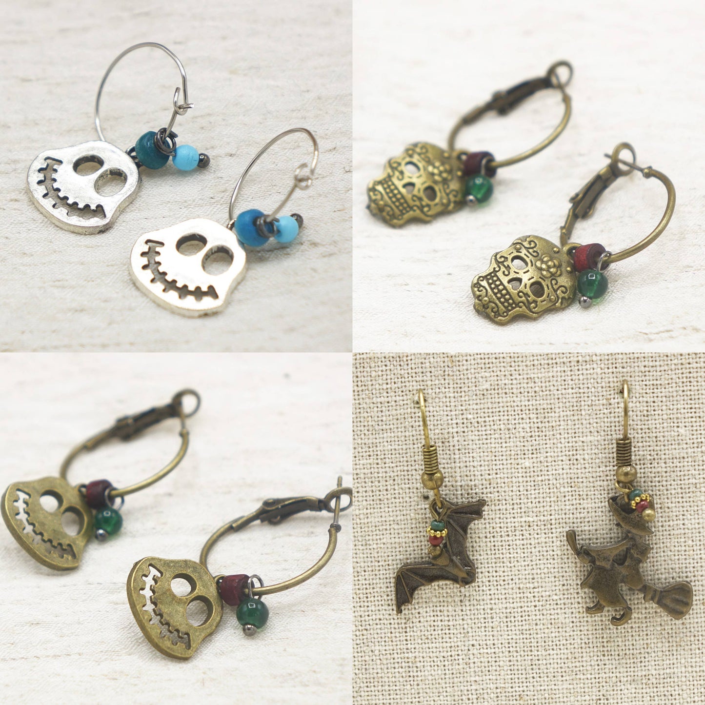 Black Rose Triple Earring