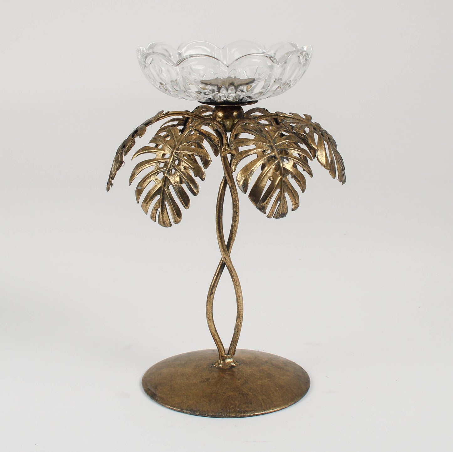 Tea Light Bowl on a Cheese Plant Stem