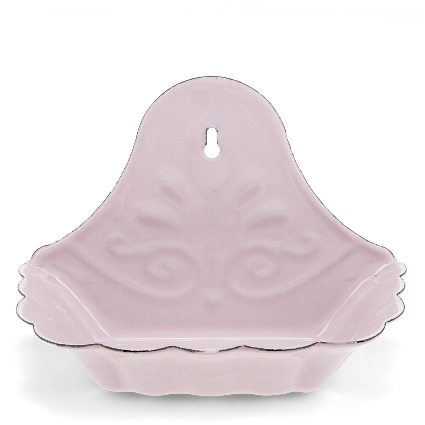Wall-Mounted Enamel Soap Dish - Pink