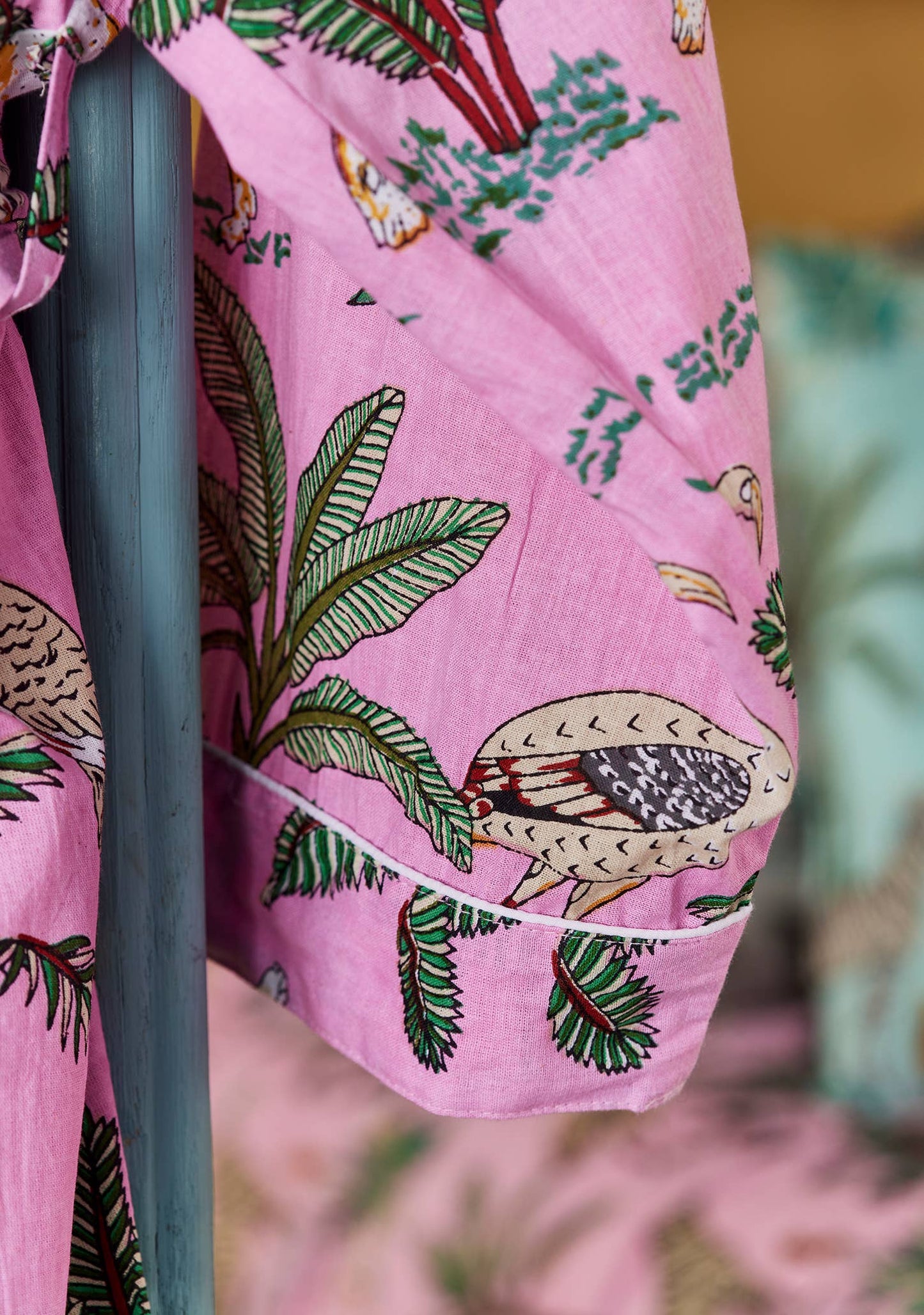 Jungle Print Dressing Gown - Pink: Small/Medium(SM)