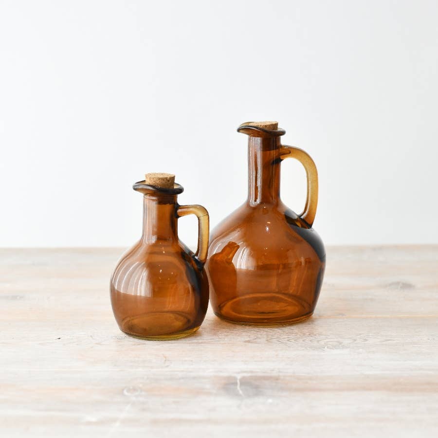 Painted Storage Jug with Cork Lid, 15.3cm