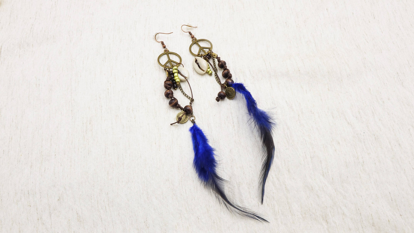 Boho Feather Earrings - Sold Individually