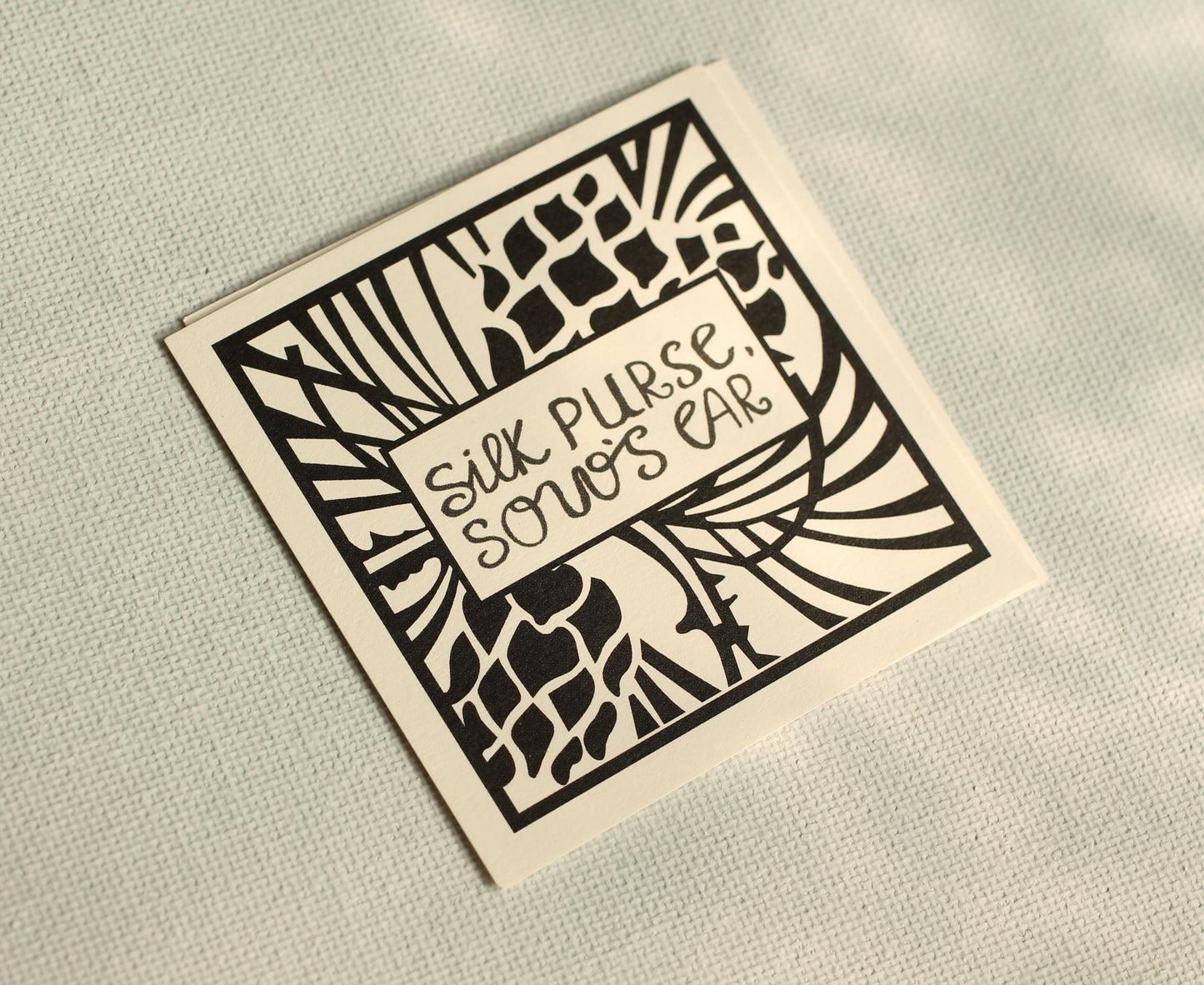 Gold Vermeil Opal Wing Stud Earrings: Olive Green Linen Presentation Card