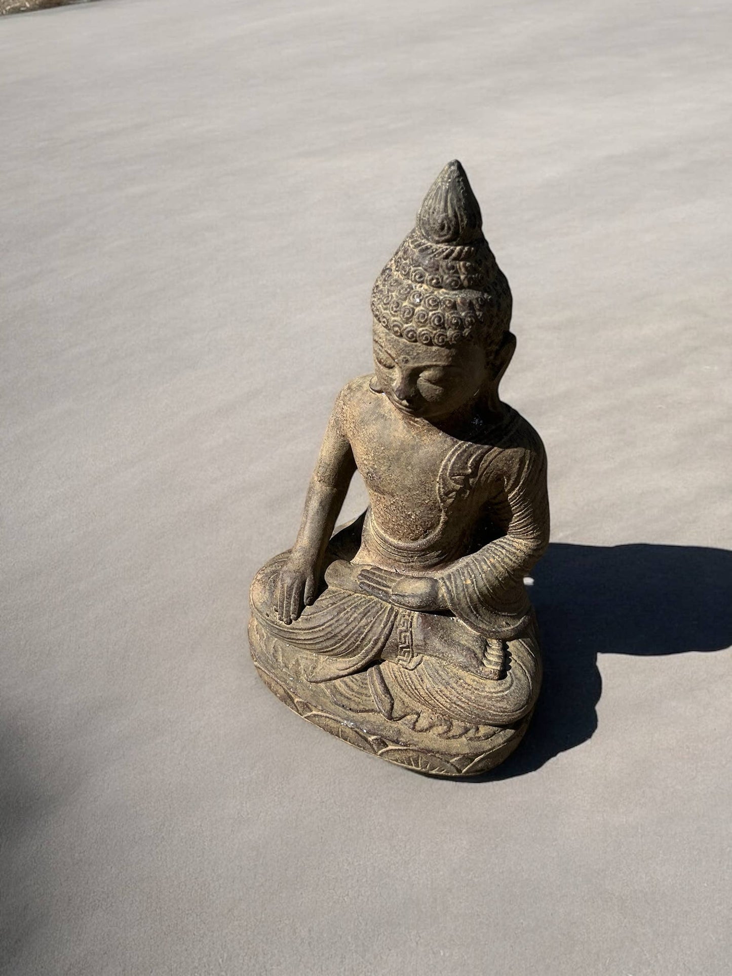 Stone sitting Buddha sculpture from Bali. : Large