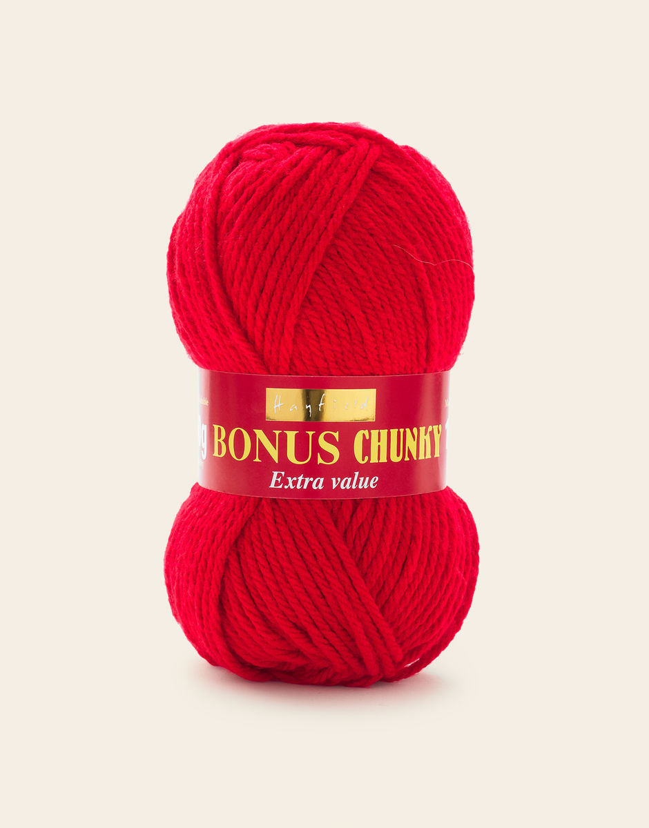 Sirdar Hayfield Bonus Chunky, Signal Red 0977