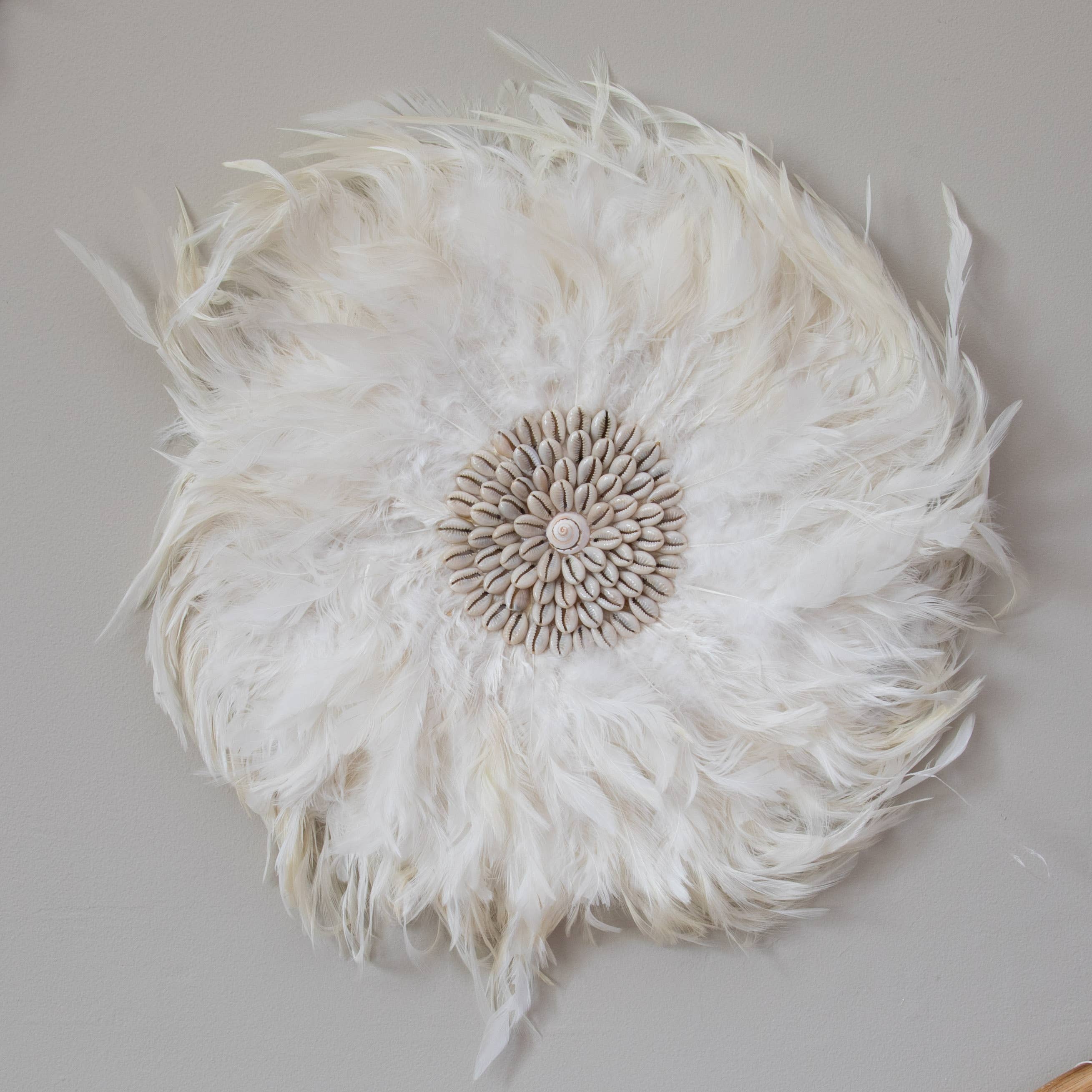 Feather Wall Art White JuJu Wall Decor Boho Wall decor Wall