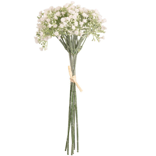 Mini Open Gypsophilia with Bud Bunch x 6 White 31 cm