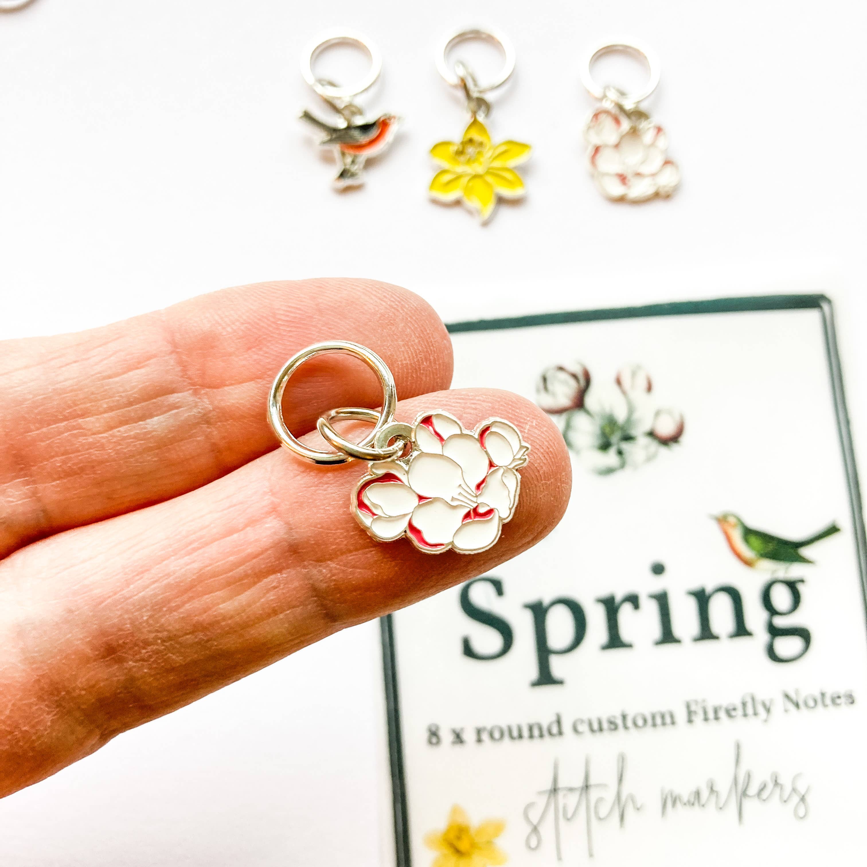 Spring stitch markers for knitting,