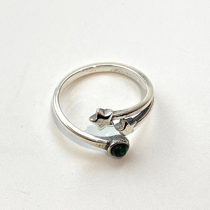 Silver-Plated Adjustable Ring, Design #36: Amethyst