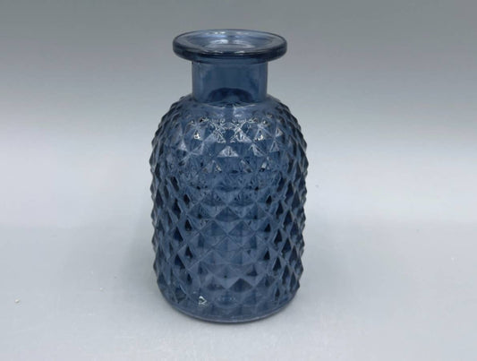 Blue Patterned Bottle Vase, 9.2cm
