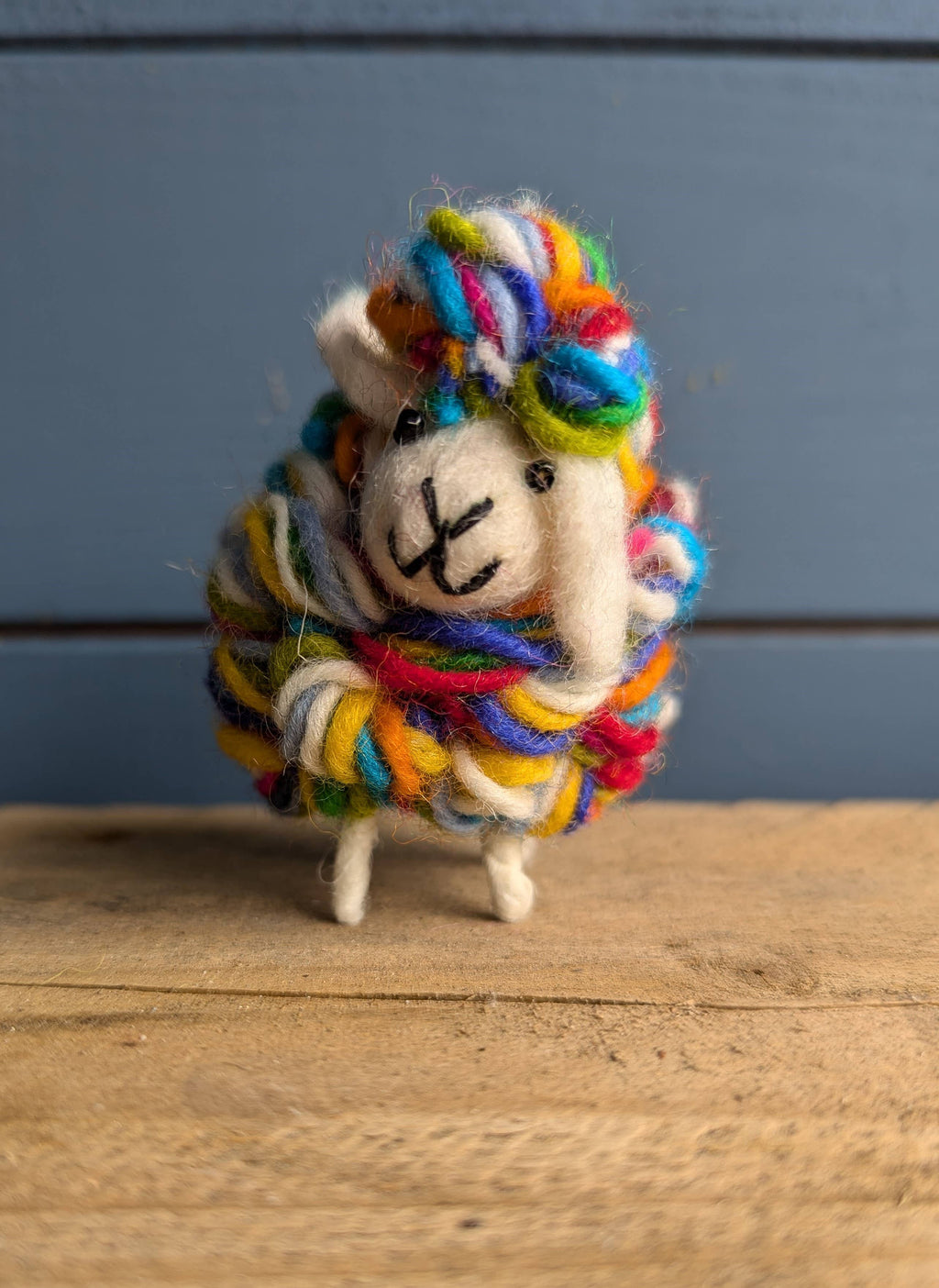 Mini Felted Long Hair Sheep: Natural