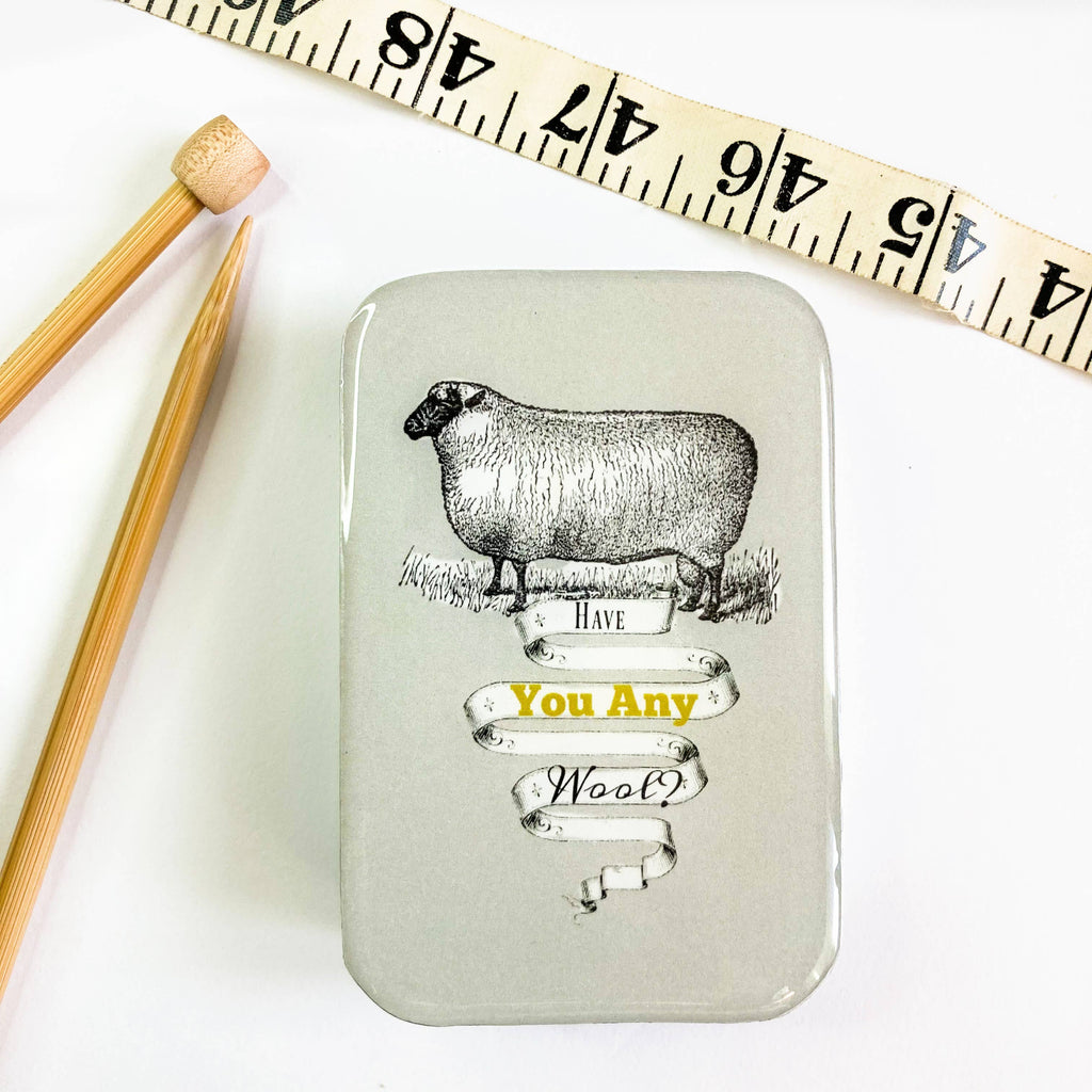 Have you any wool notions tin: Small