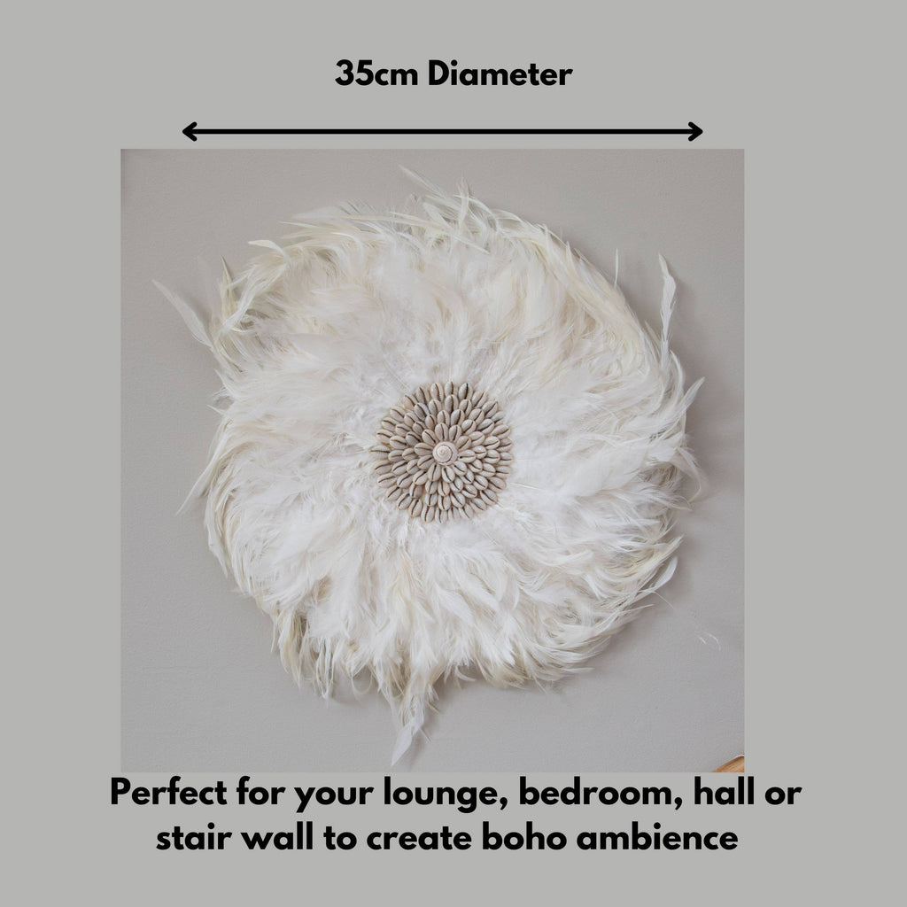 Feather Wall Art White JuJu Wall Decor Boho Wall decor Wall