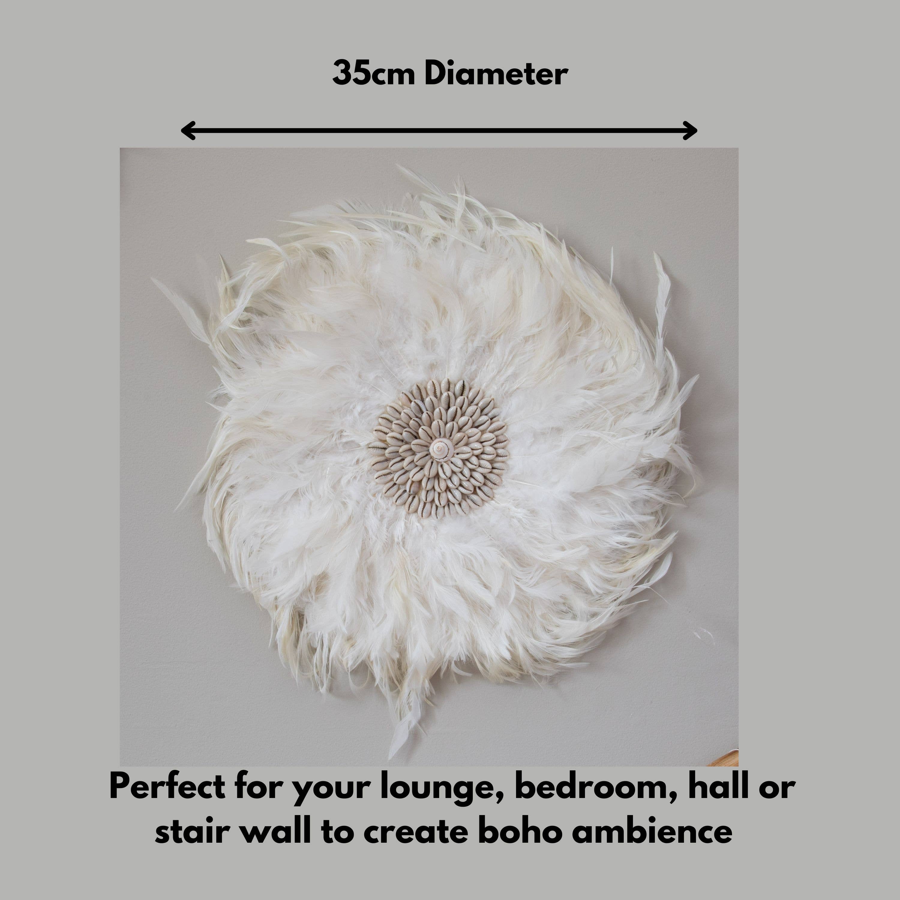 Feather Wall Art White JuJu Wall Decor Boho Wall decor Wall