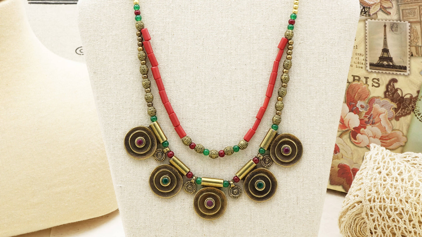 Bohemian Tribal Beaded Necklace