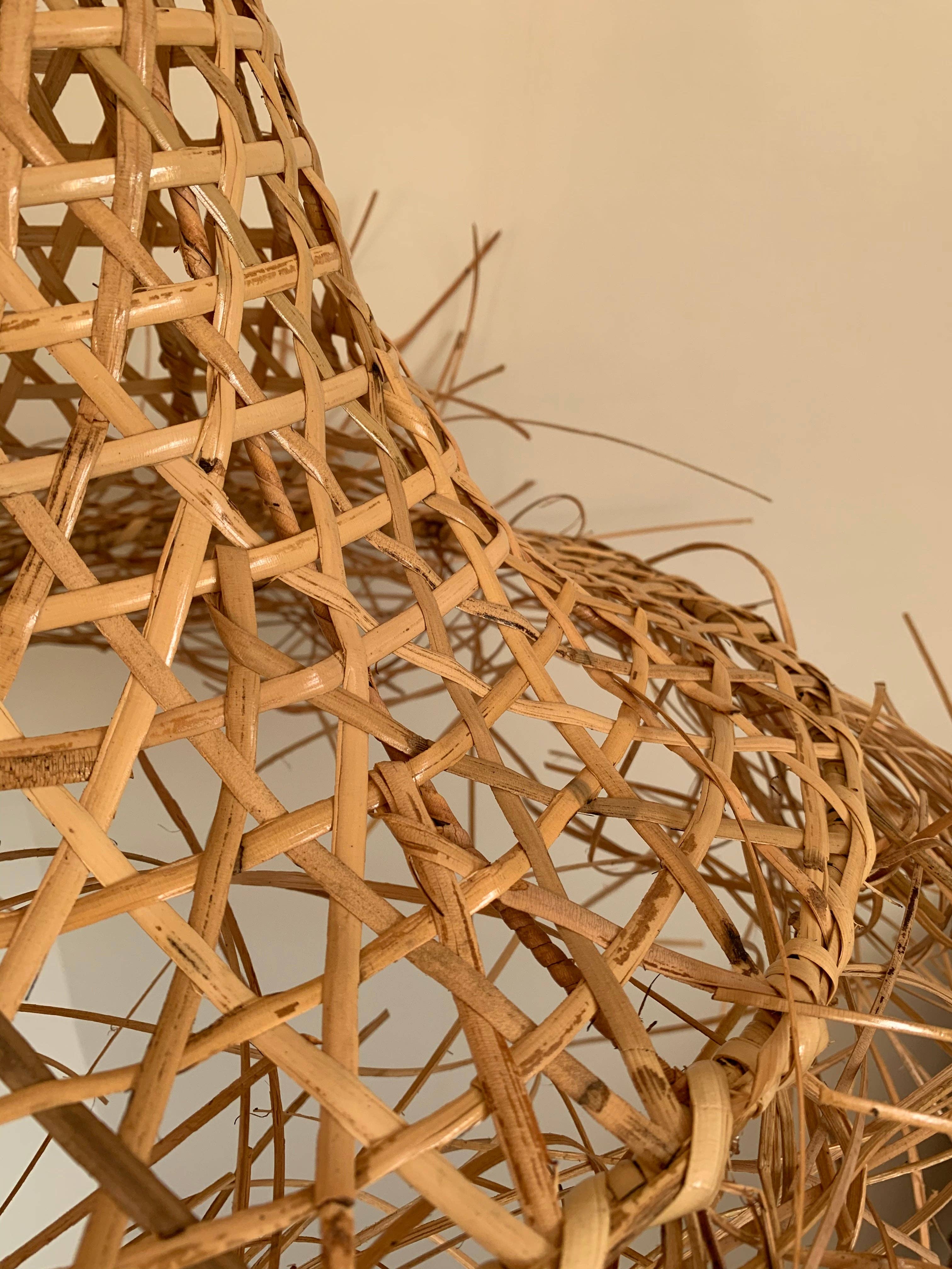 Rattan Pendant Light Bamboo Lampshade Boho Lighting