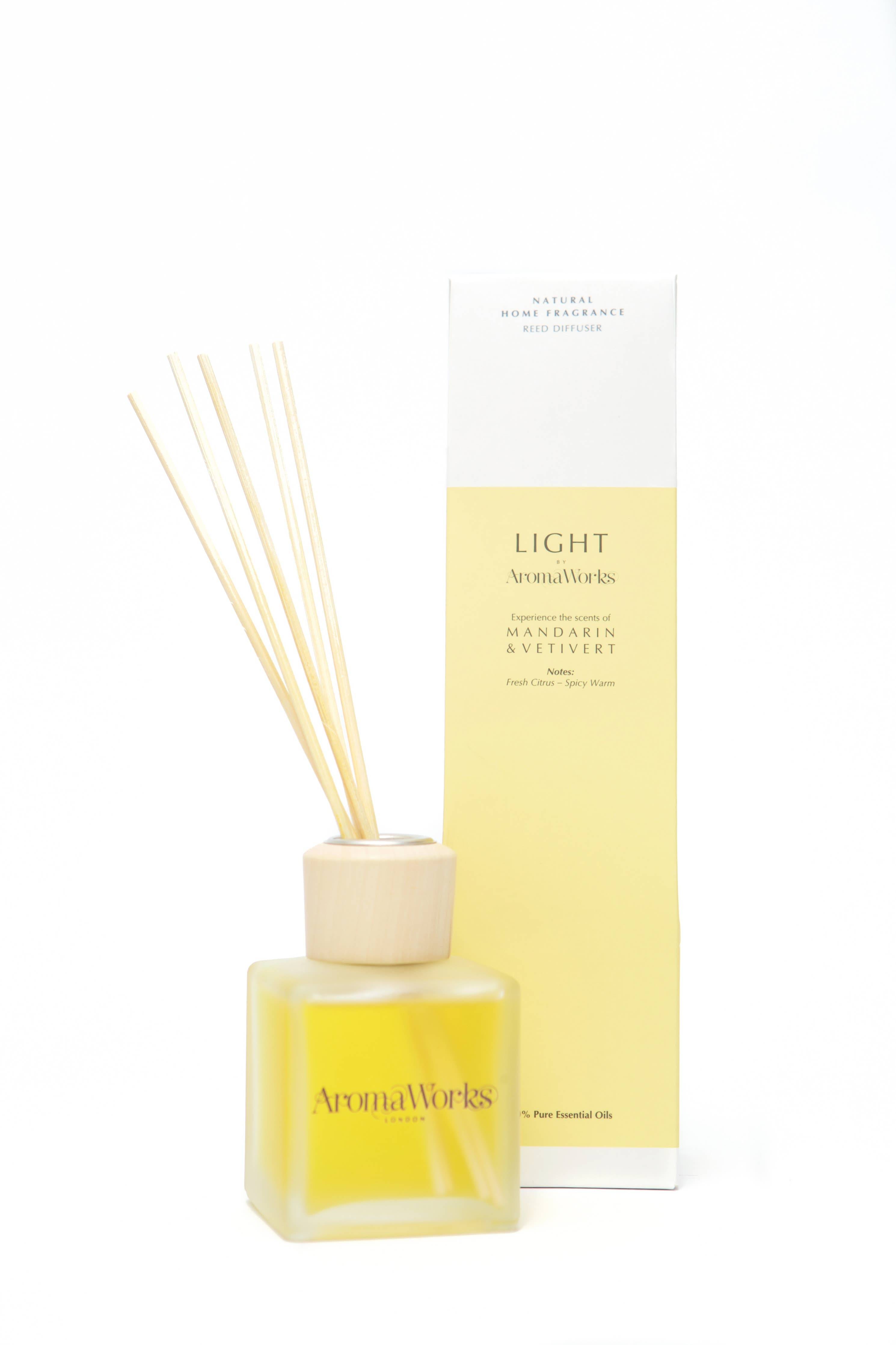 Aromaworks Light Reed Diffuser: Mandarin & Vetivert / 100ml