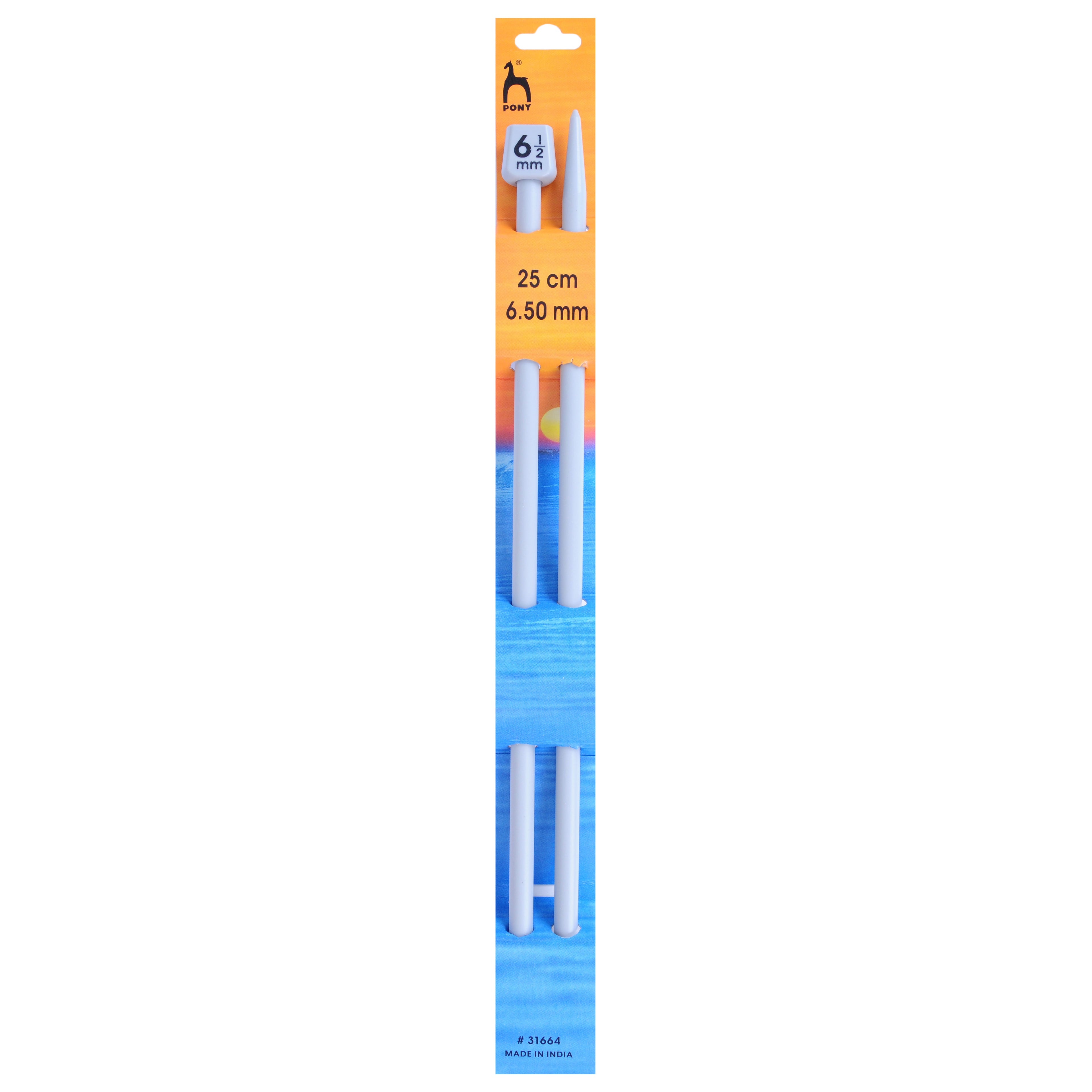 Knitting needles 6.50mm, 25cm Pony