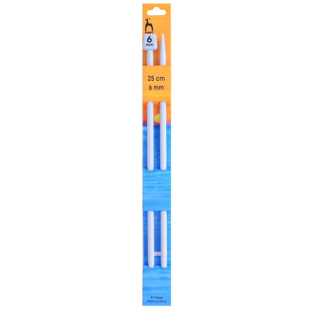 Knitting needles 6mm, 25cm Pony