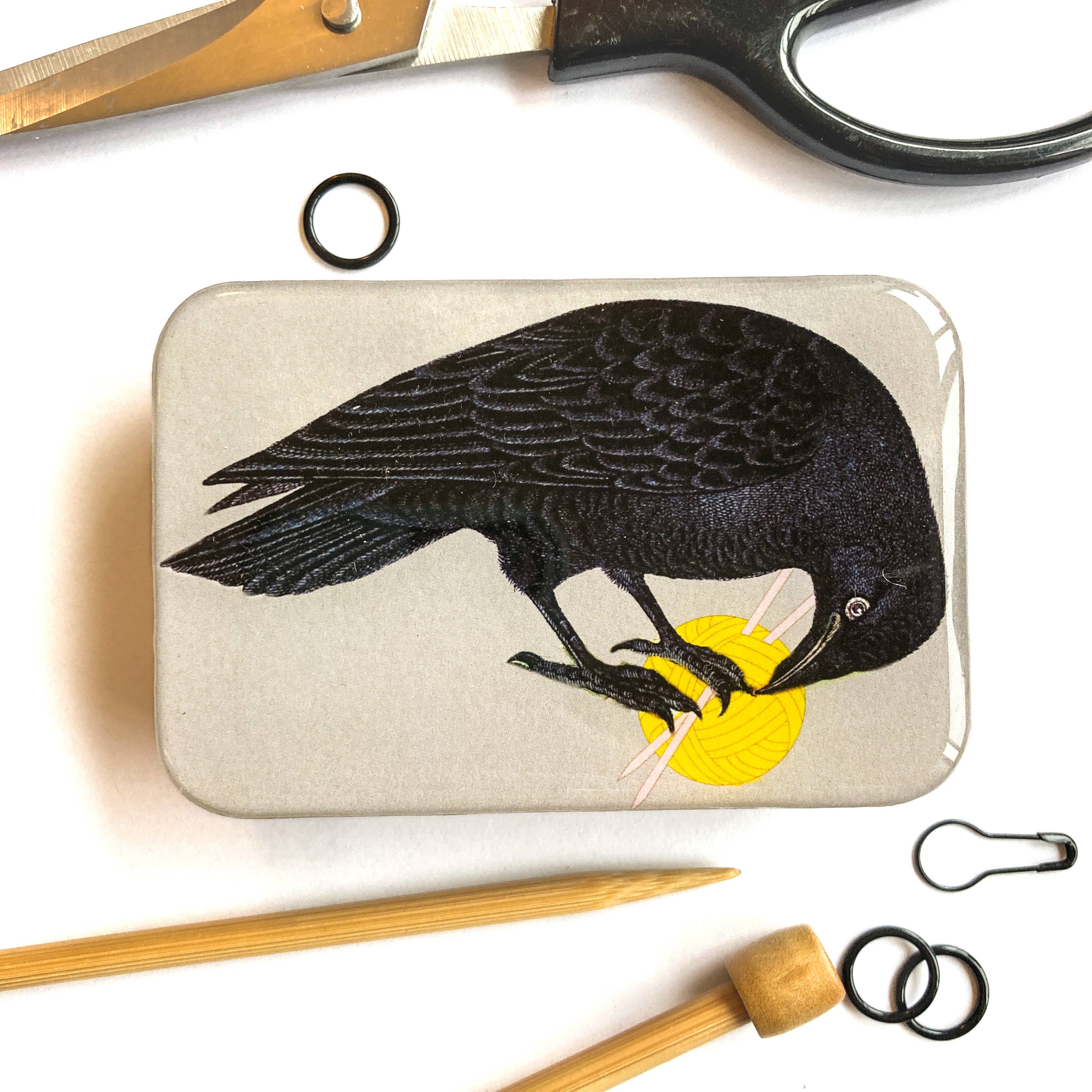 Yarn crow notions tin