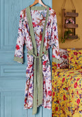 Bird Of Paradise Dressing Gown - White: Small/Medium(SM)