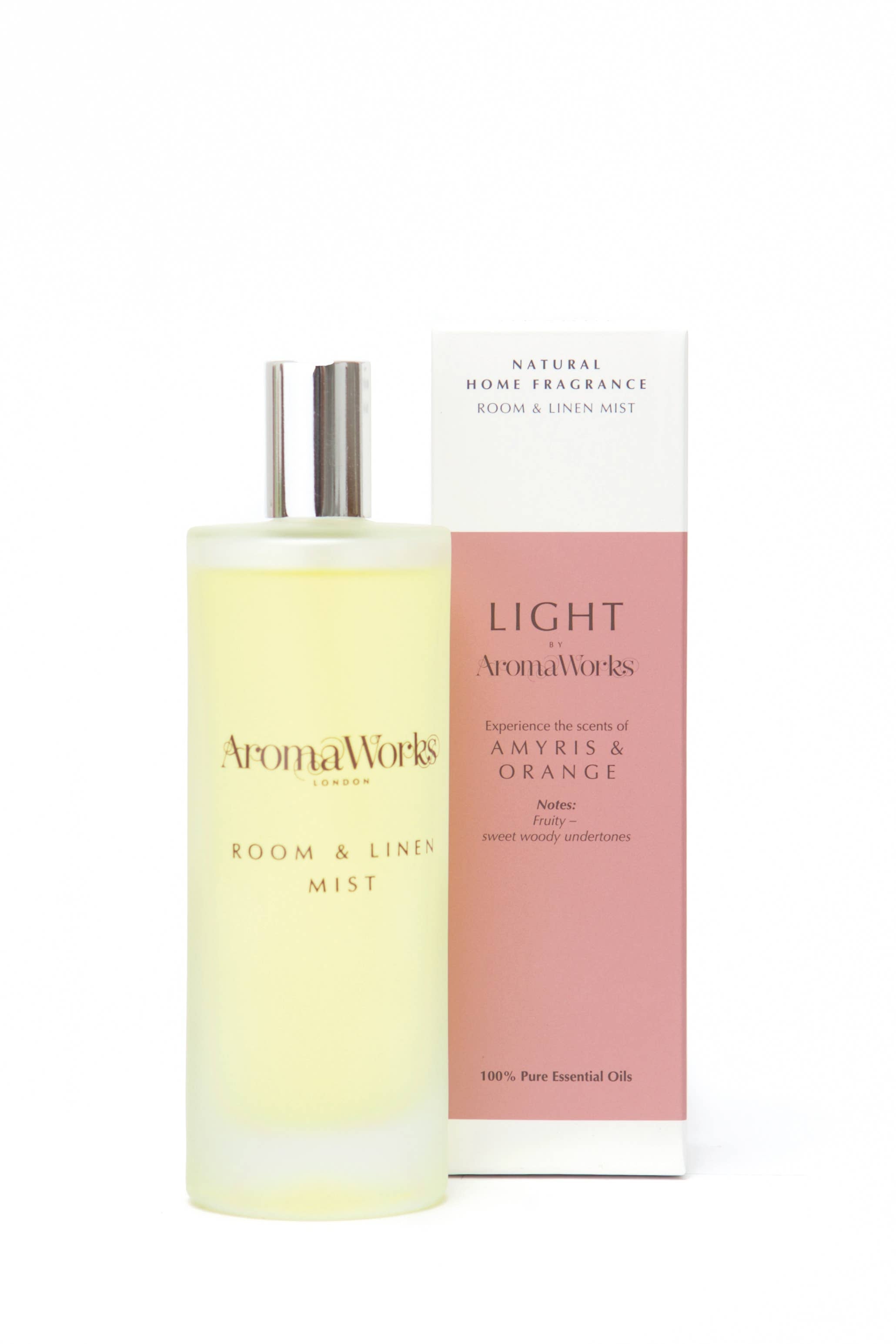 Aromaworks Light Room & Linen Mist, 100ml: Mandarin & Vetivert