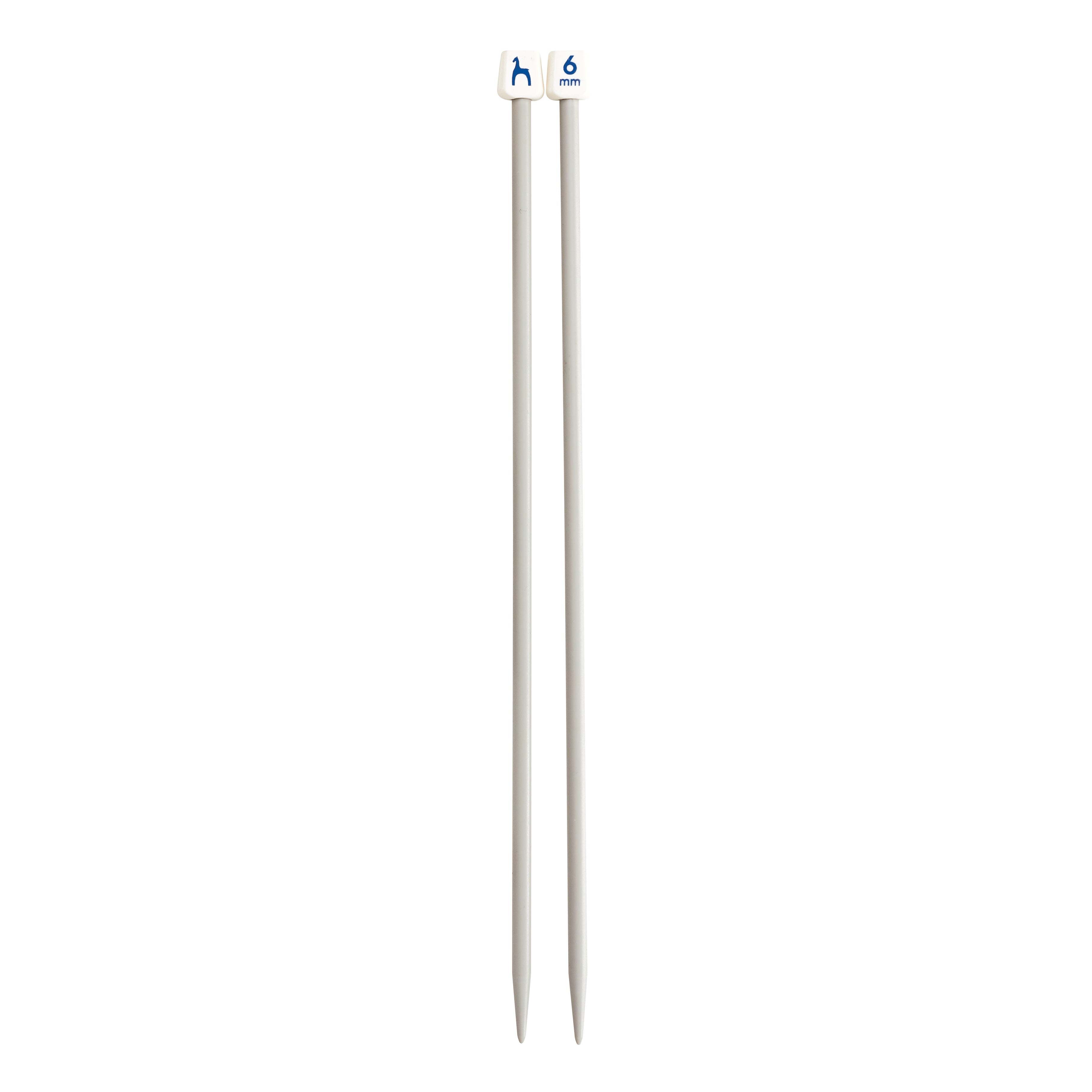 Knitting needles 6mm, 30cm Pony