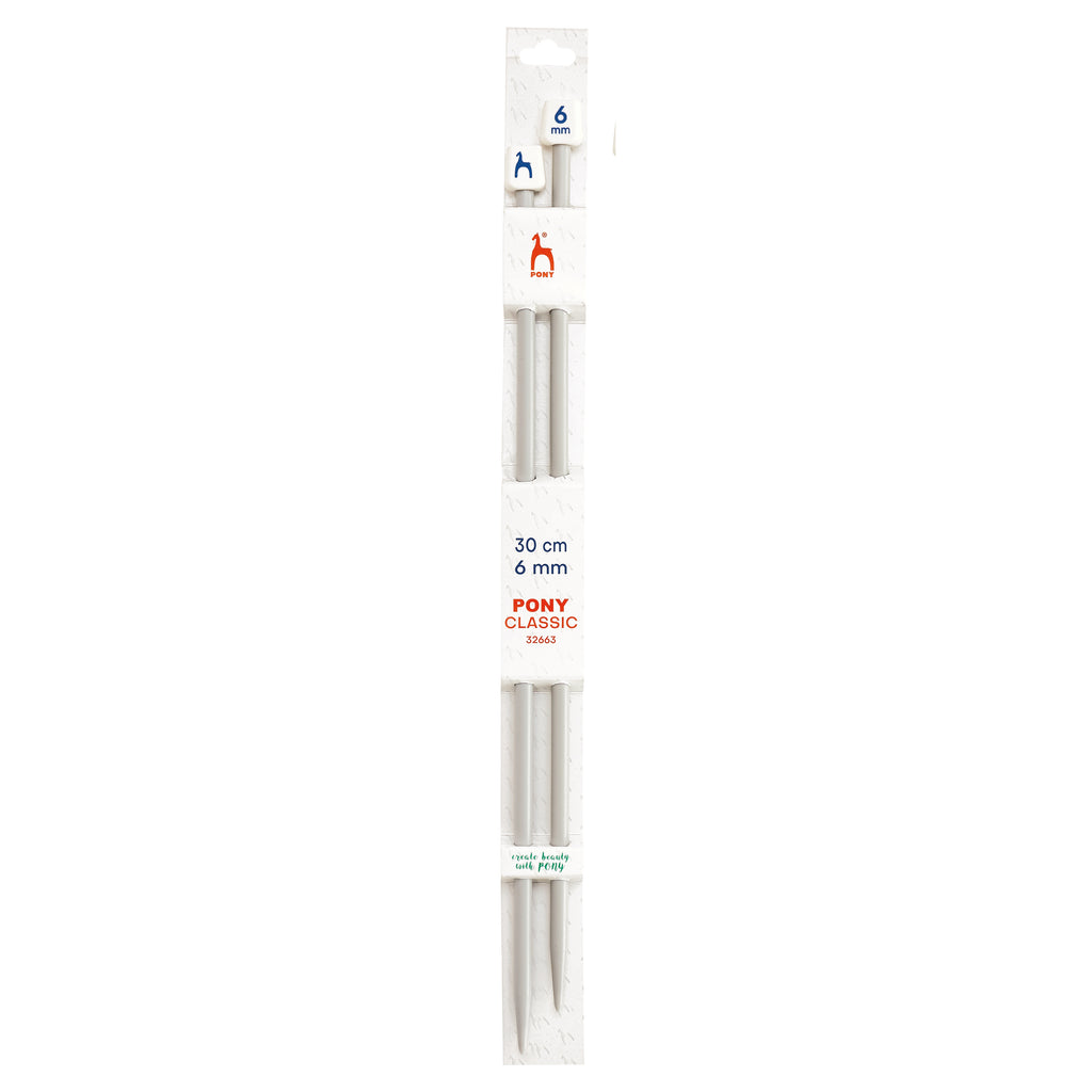 Knitting needles 6mm, 30cm Pony