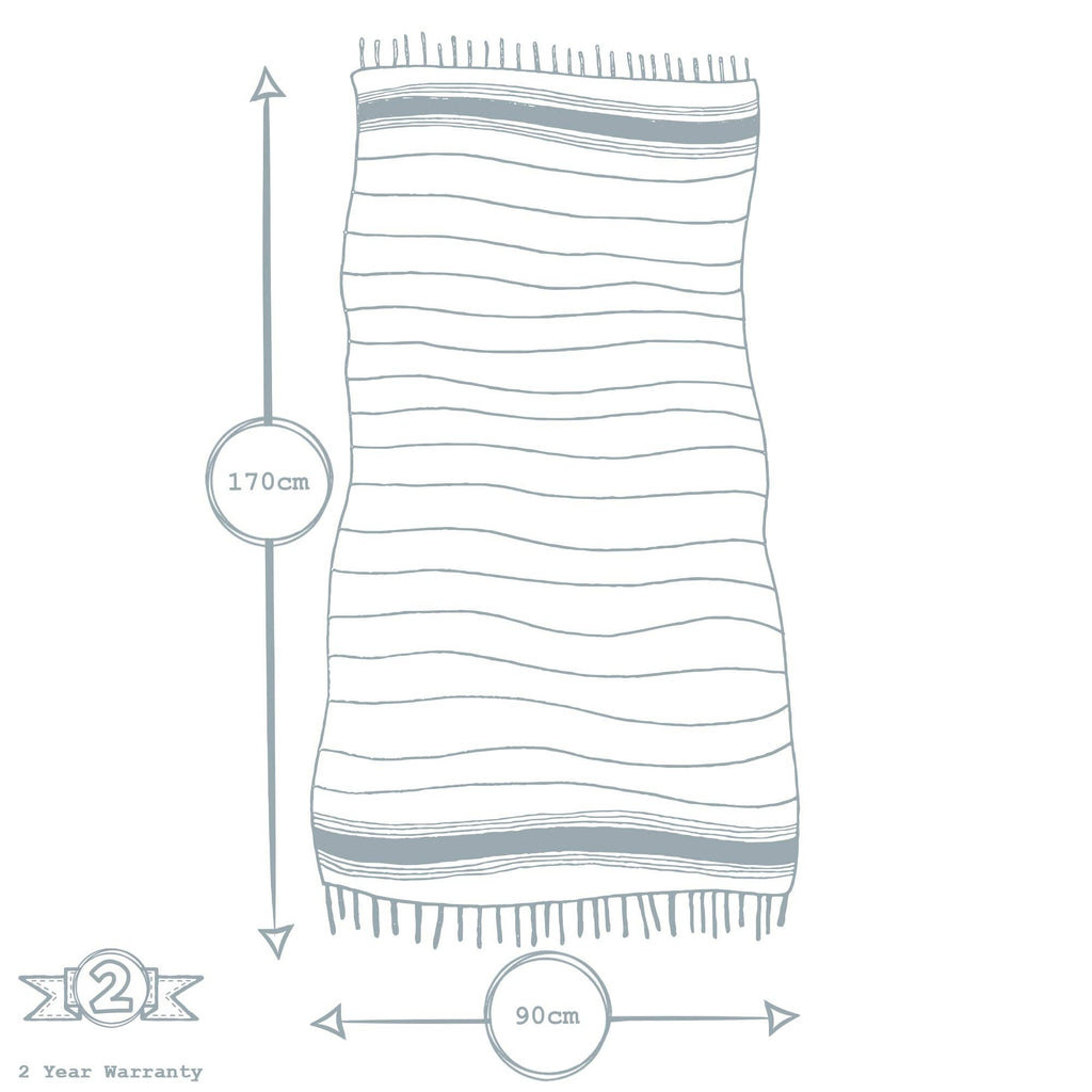 Nicola Spring 170 x 90cm Turkish Cotton Beach Towel  Beige