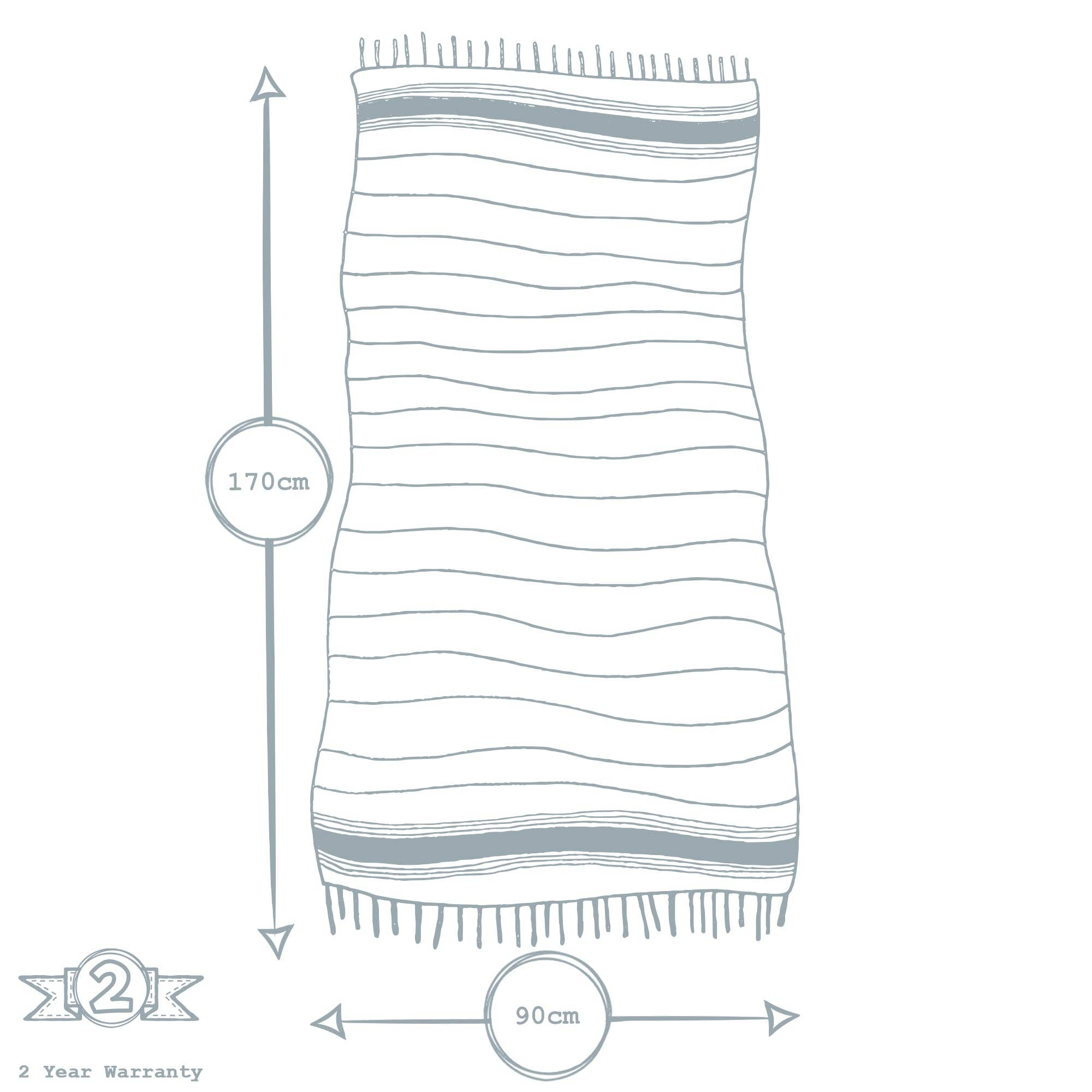 Nicola Spring 170 x 90cm Turkish Cotton Beach Towel  Beige