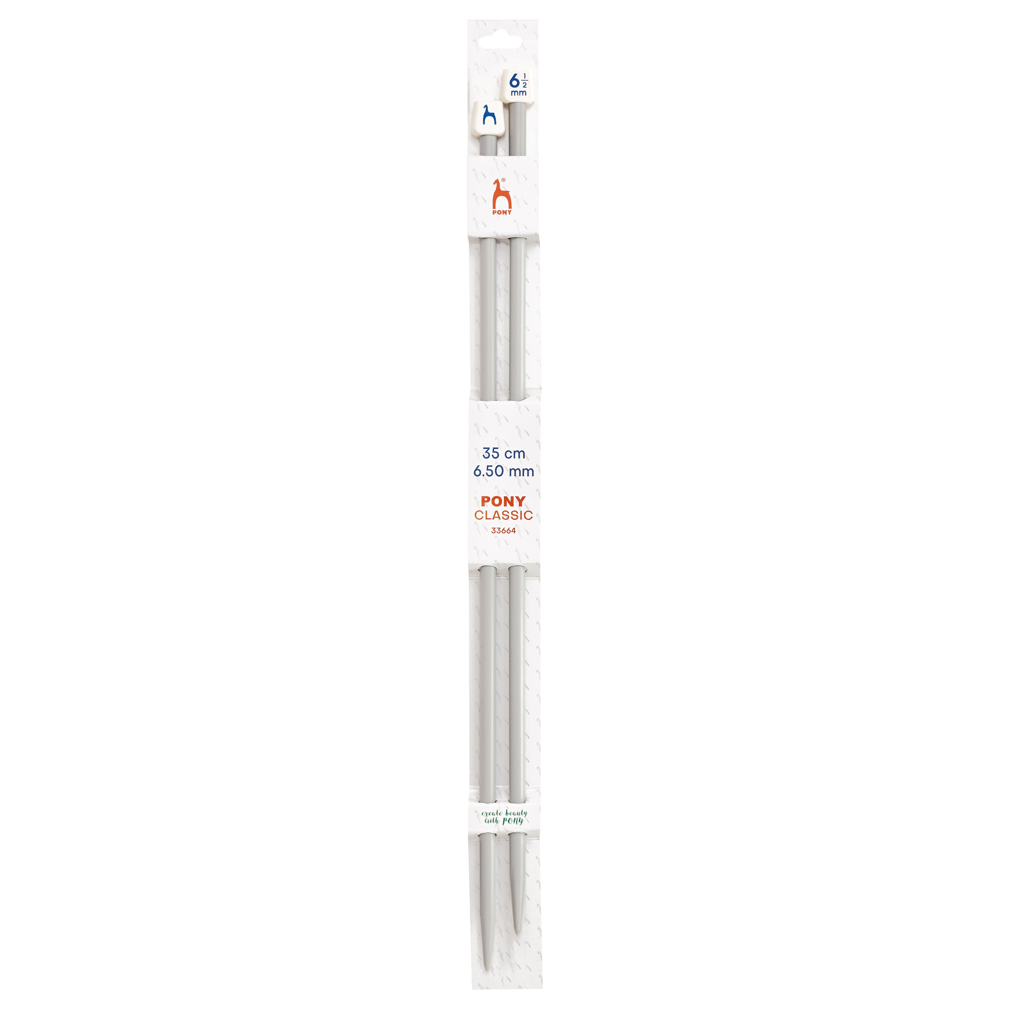 Knitting needles 6.50mm 35cm Pony