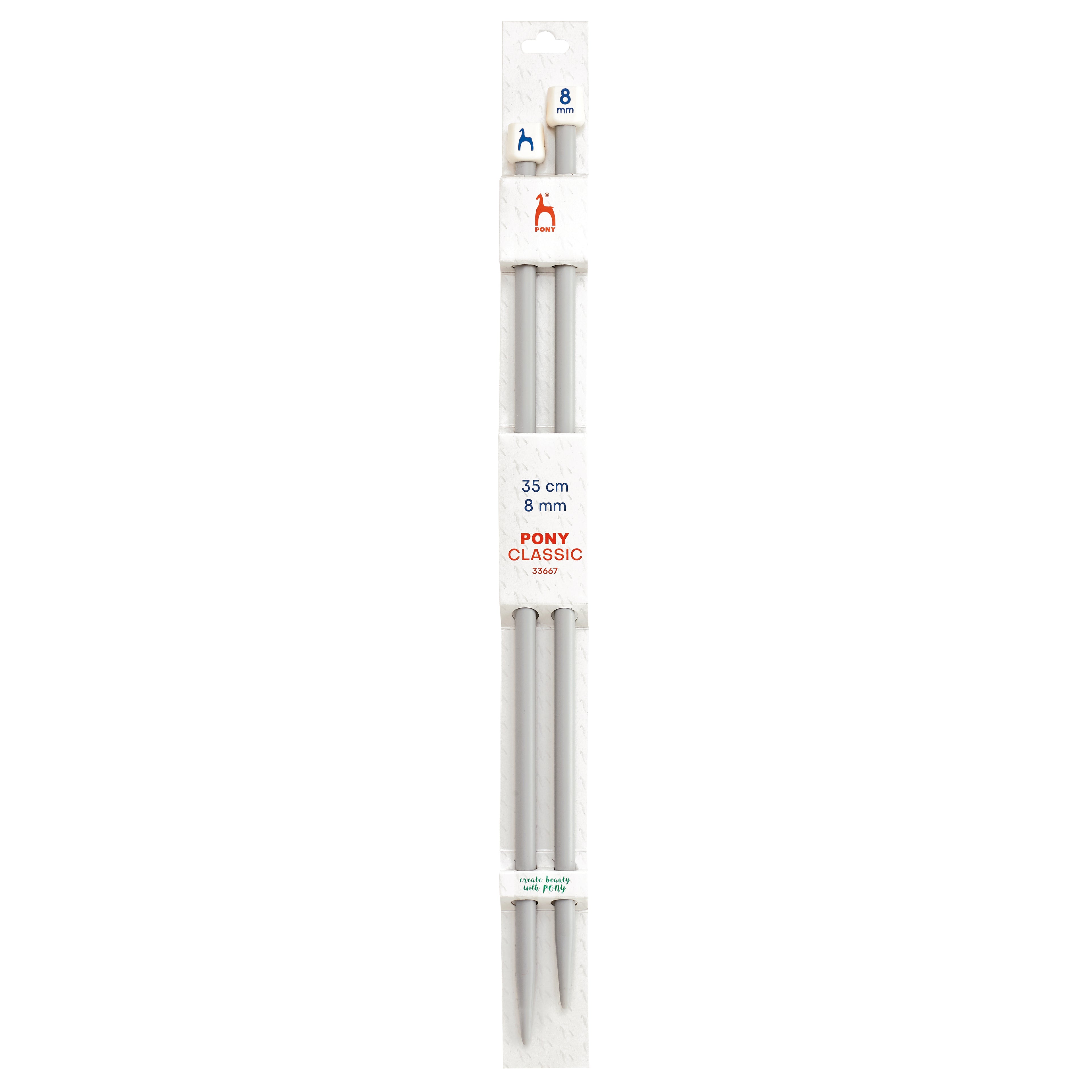 Knitting needles 8mm 35cm Pony