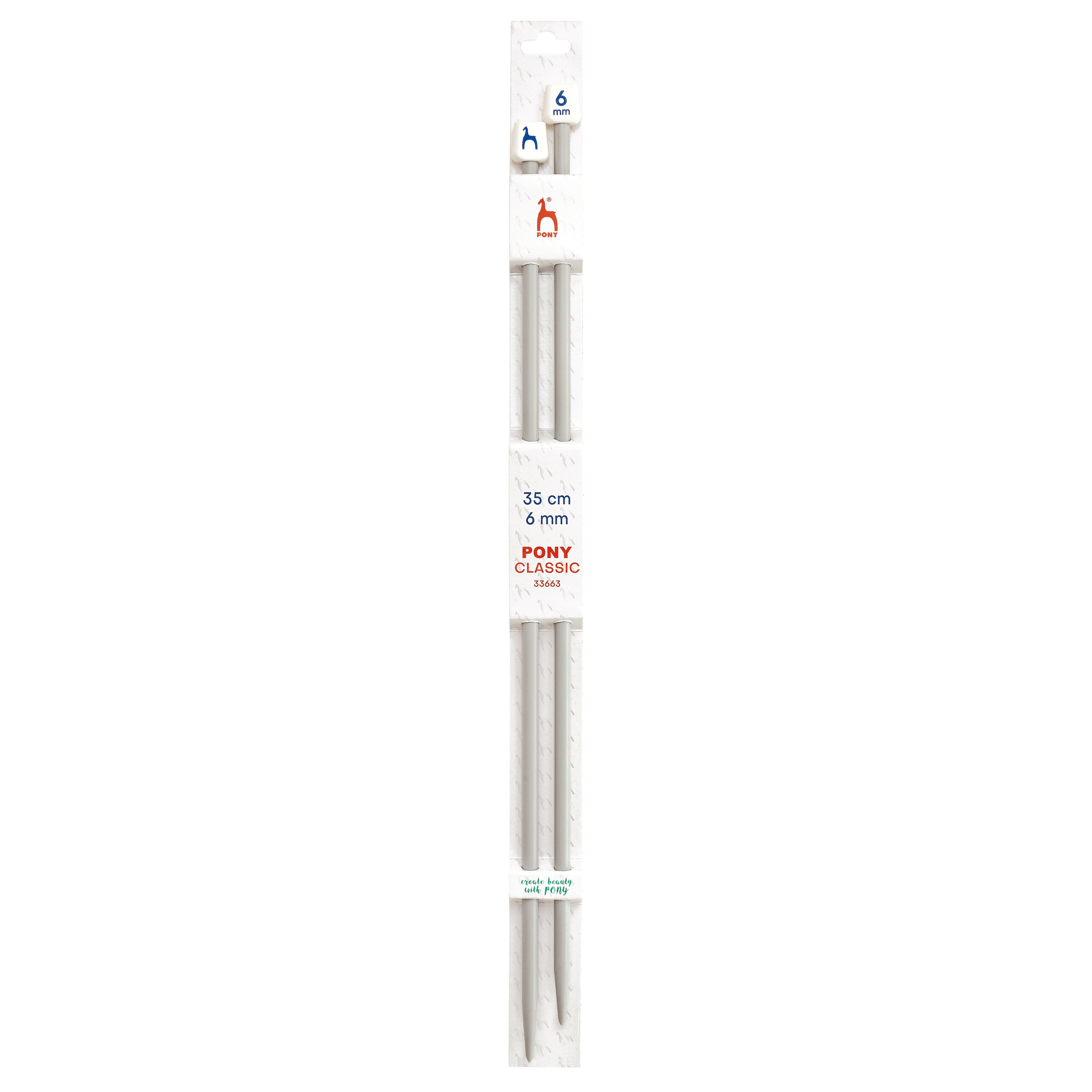 Knitting needles 6mm 35cm Pony