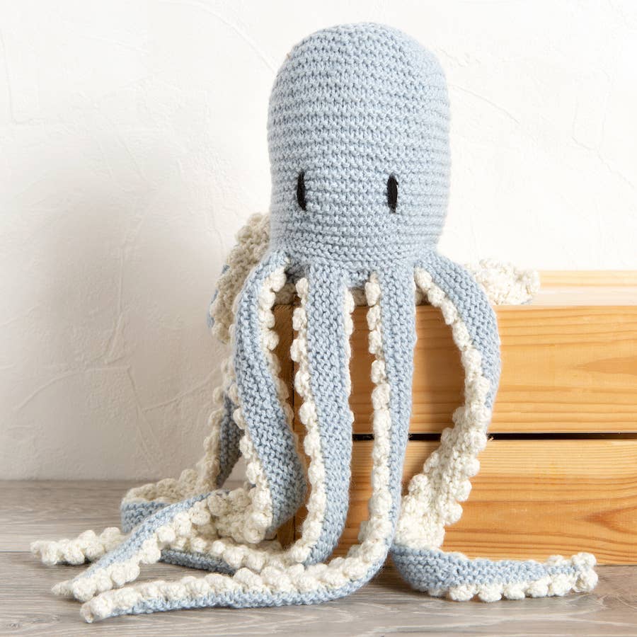 Robyn Octopus Knitting Kit: Baby Blue