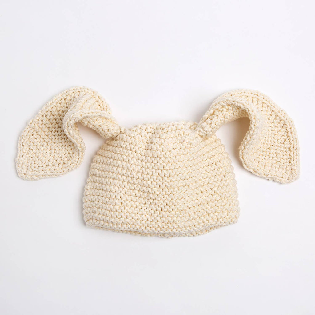 Baby Bunny Ear Hat Knitting Kit: Cream / Baby / Toddler