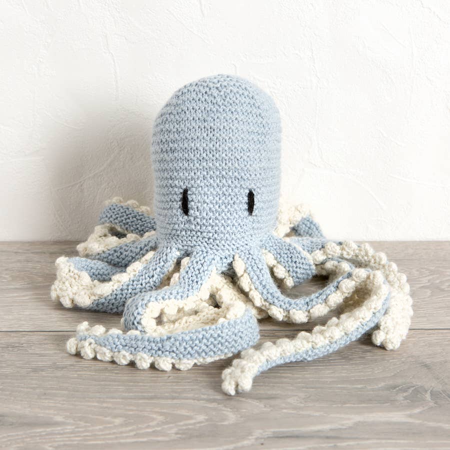 Robyn Octopus Knitting Kit: Baby Blue