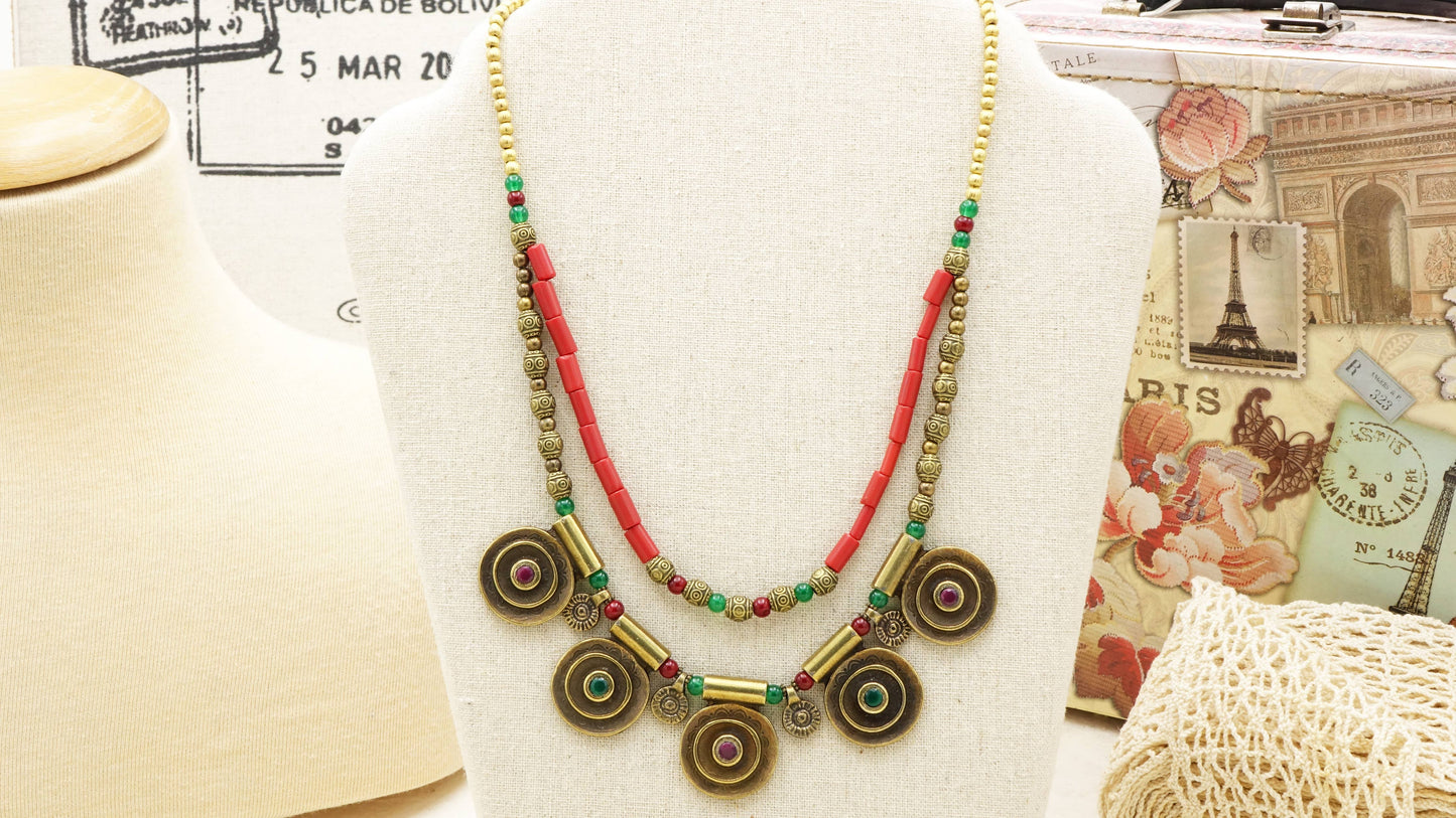 Bohemian Tribal Beaded Necklace