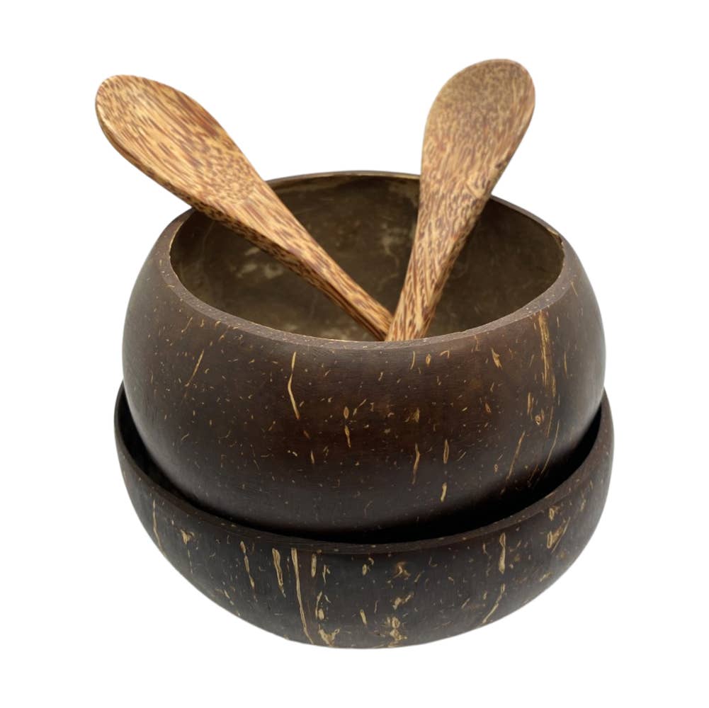 Set of Coconut Bowls and Spoons: Set of 2