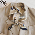 Japanese Vintage Silk Scarf/100% mulberry Silk Scarf/Silk head scarf/Silk hair scarf/Silk neck scarf/Silk bandana/Bag Accessory/Gift for her: Khaki