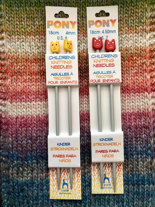 Children Knitting Needles 4.50mm, 18cm length