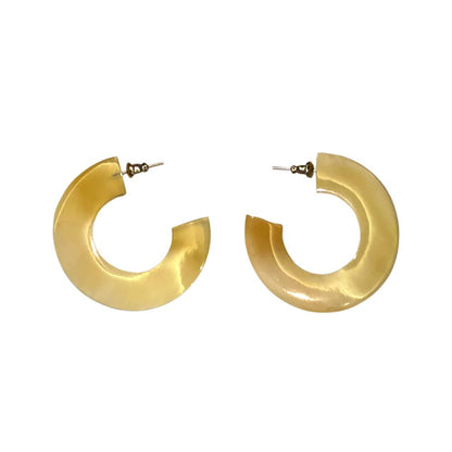 Boho Buffalo Horn Earrings, Lacquered: Red Boho Buffalo Horn Earrings