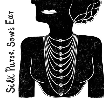 Olive Green Ivy Leaf Necklace: 17" / Glazed / Shiny