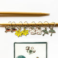Spring stitch markers for knitting,