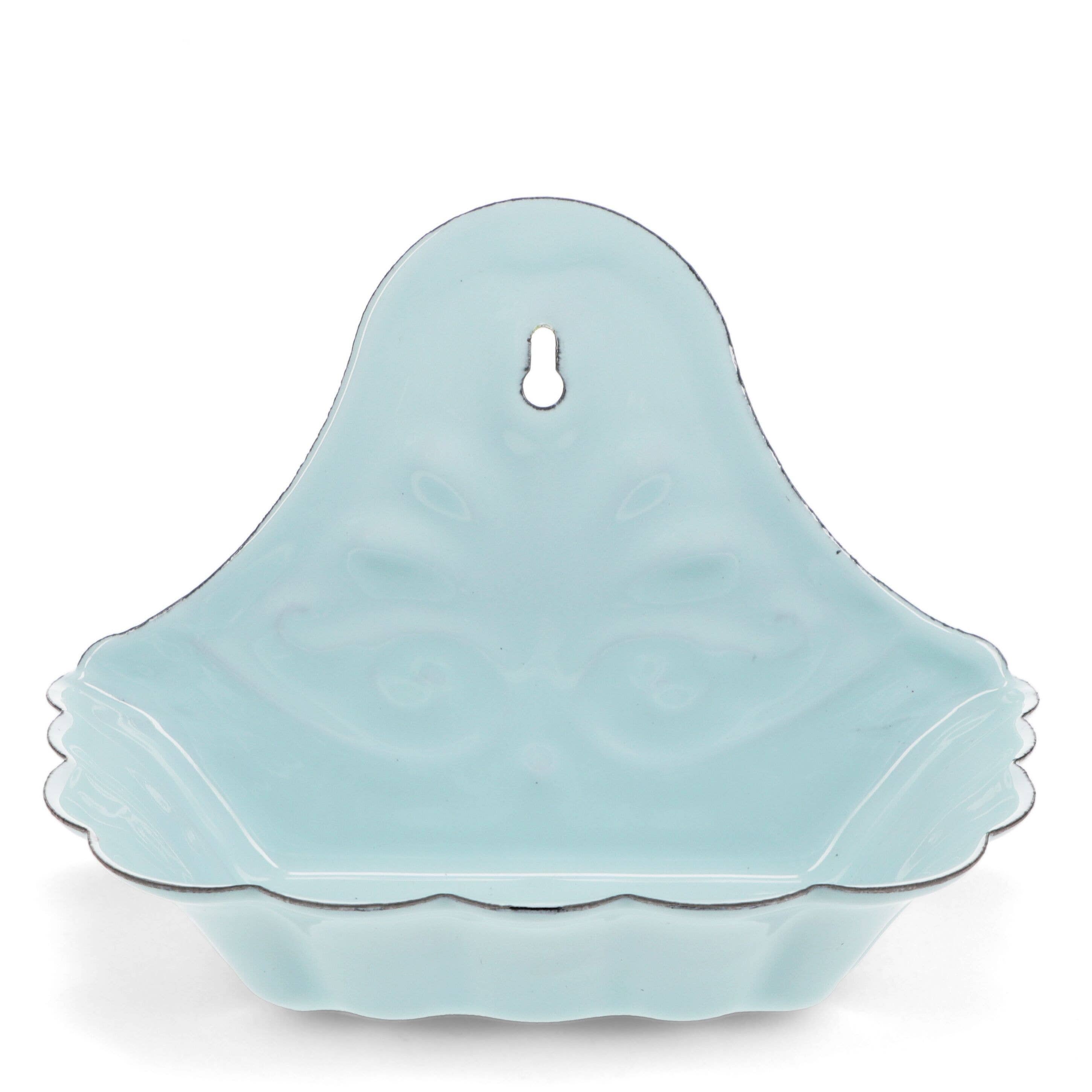 Wall-Mounted Enamel Soap Dish - Blue