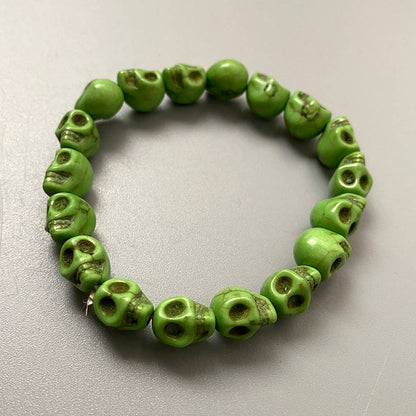 Skull Bracelet, Dyed Howlite: Multicoloured
