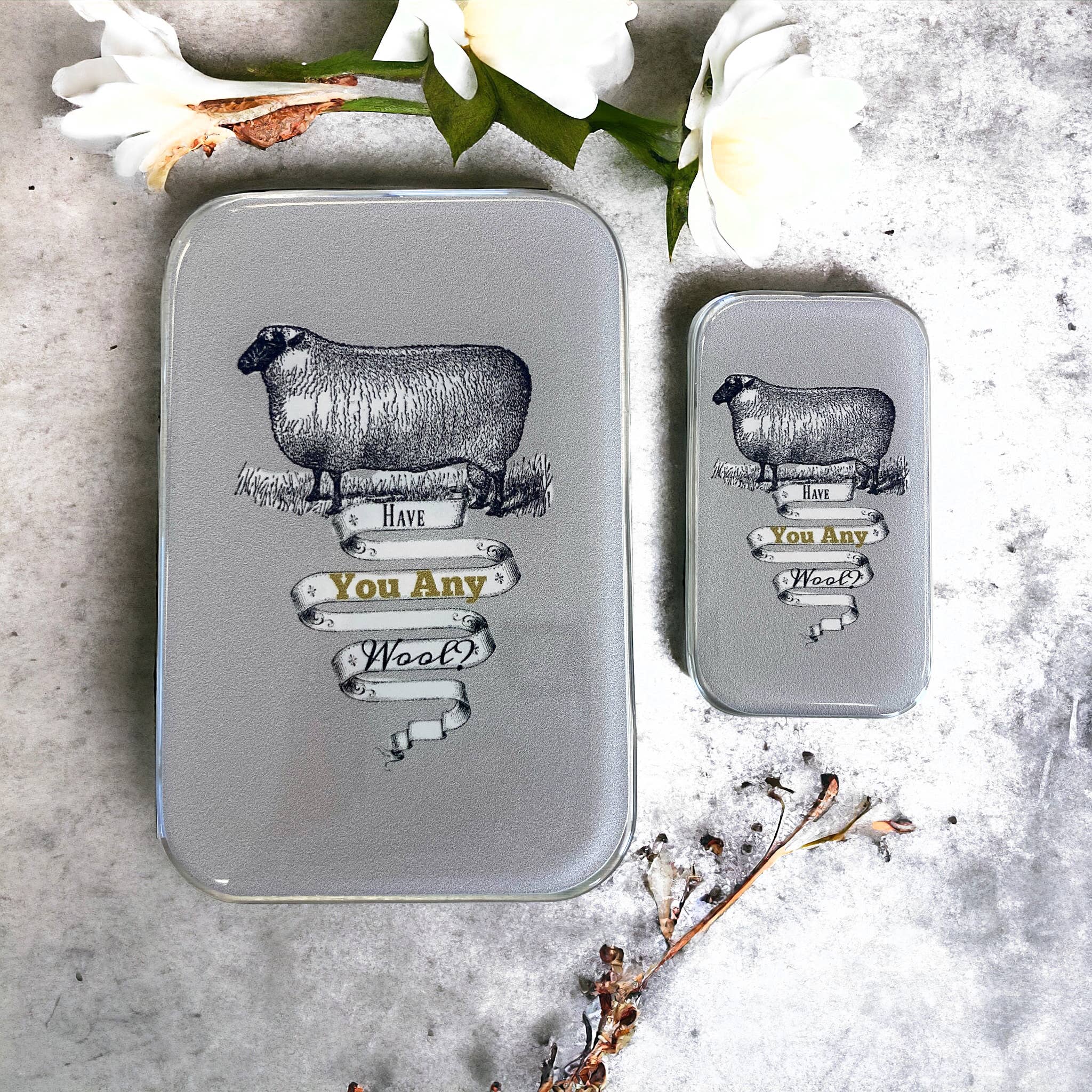 Have you any wool notions tin: Small