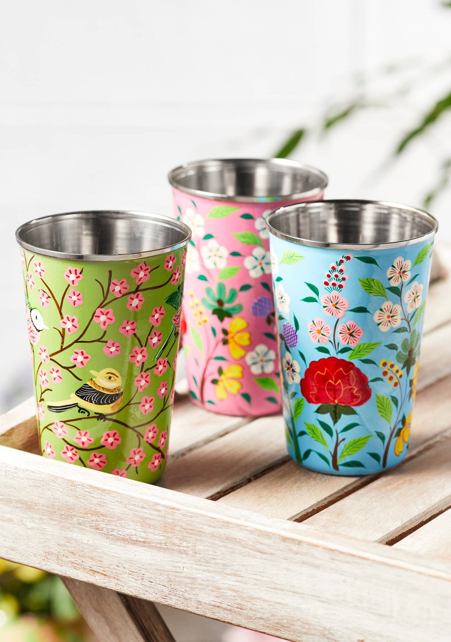 Sanasar Hand Painted Enamel Tumbler (each)