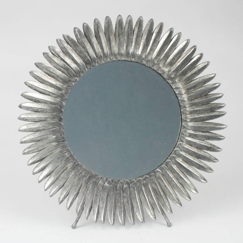 Circular Standing Mirror: Gold