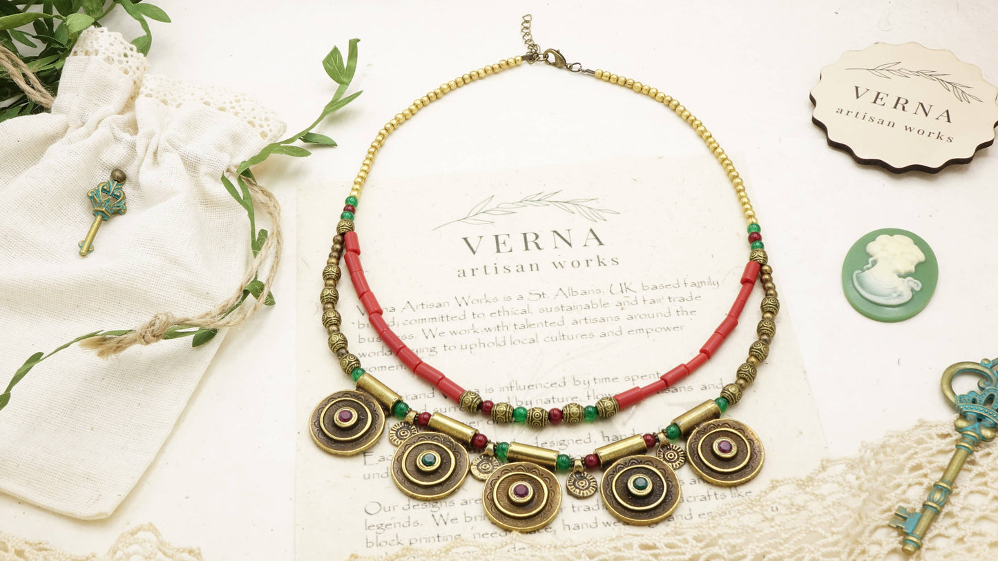 Bohemian Tribal Beaded Necklace